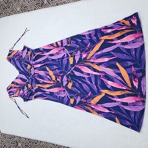 IMAN Purple and Orange Maxi Dress